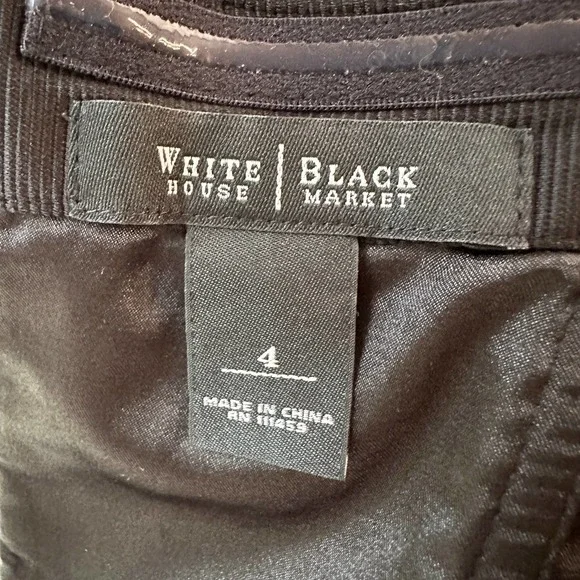 White House Black Market Black Strapless Dress, Size 4 - Picture 8 of 14